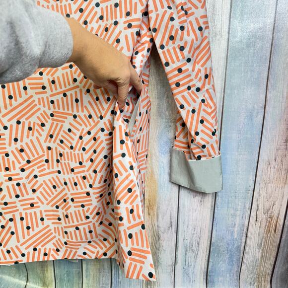 Grace Chuang Jacket Small Cotton Animal Print NEW Art To Wear Grey Orange - Picture 8 of 11